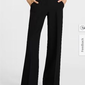 Express columnist Barely Boot Stretch Twill Mid Rise Trouser - Pitch Black